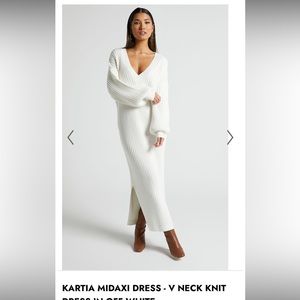 Showpo white sweater dress